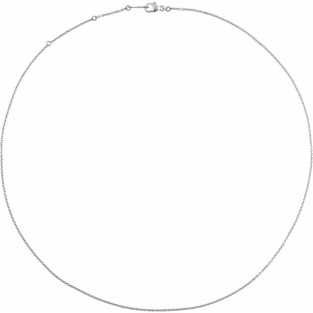 Platinum 1.2 mm Cable Chain Adjustable - Image 3