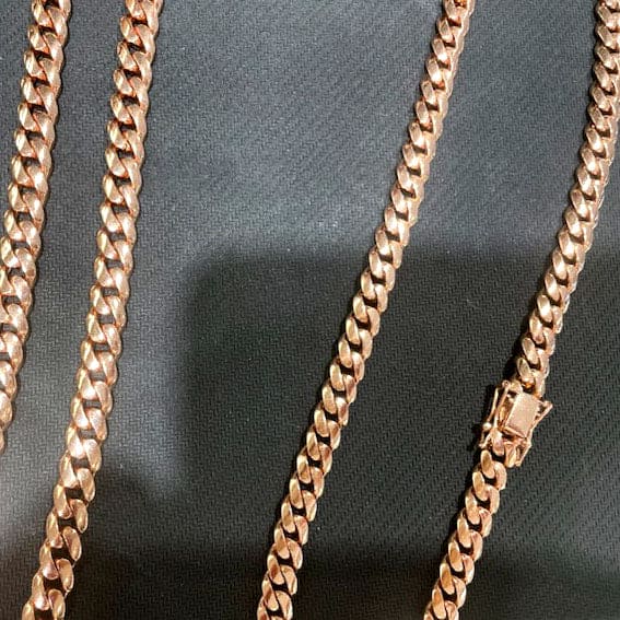 14K Yellow Gold Solid Miami Cuban Link Chain 6mm - Image 4