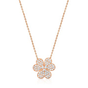Flower Diamond Pave Necklace