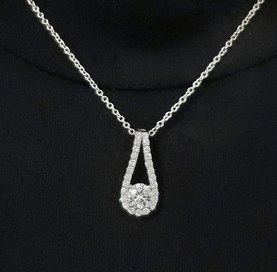 Diamond Drop Pendant with Chain