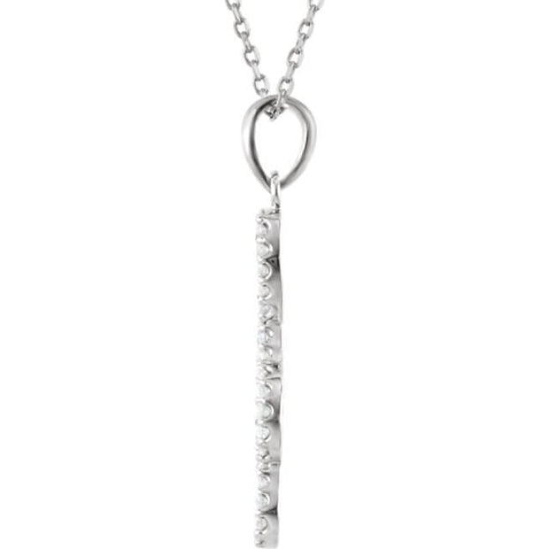 Diamond Petite Treble Clef Expression Pendant Necklace