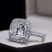 3.40 Ct. Cushion Cut Halo Engagement Ring G Color VS1 GIA Certified