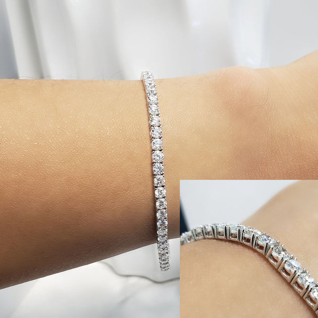 6.00 Ct. Diamond Tennis Bracelet Natural Earth Mined G Color VS2 Clarity - Image 3