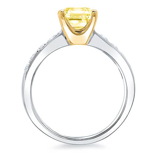 2.11 Ct. Canary Fancy Yellow Cushion Cut Solitaire GIA, SI2