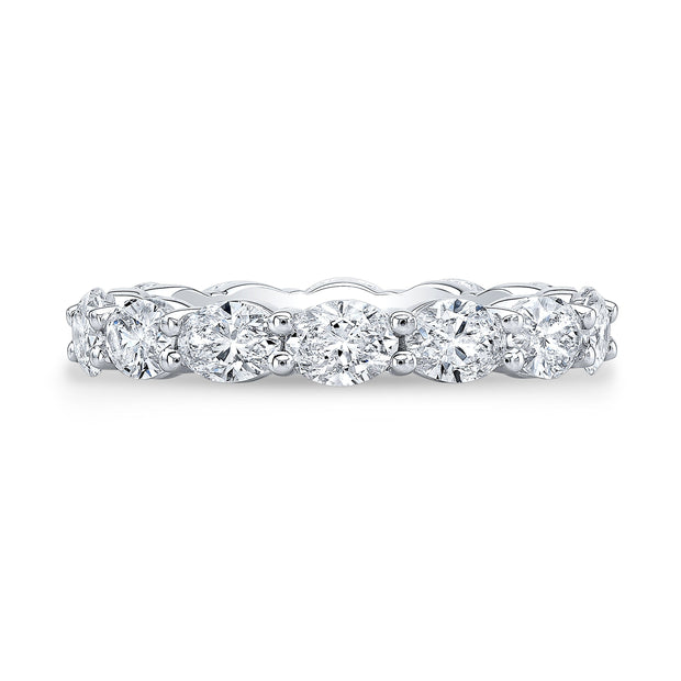 East to West Oval Eternity Band Front View