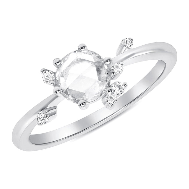 Rose Cut Diamond Cluster Ring - Image 2