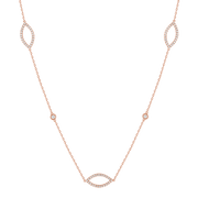 Marquise Shaped Diamond Necklace