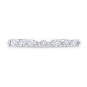 1/2 Ct. Marquise Cut and Round Cut Diamond Ring G Color VS2 Clarity