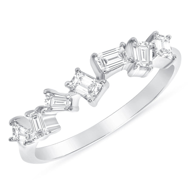 Stackable Scattered Baguette Diamond Ring - Image 2