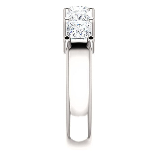 2.50 Ct. Princess Cut 5 Stone Diamond Ring H Color VS2 Clarity