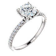 2.10 Ct. Hidden Halo Diamond Engagement Ring Set G Color VS2 GIA Certified