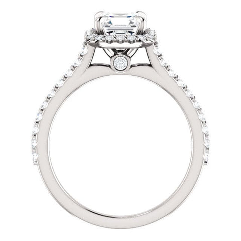 3.00 Ct. Halo Asscher Cut Engagement Bridal Set G Color VS1 GIA Certified