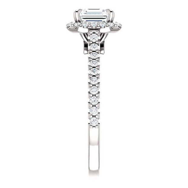 2.15 Ct. Asscher Cut Halo Engagement Ring G Color VS1 GIA Certified