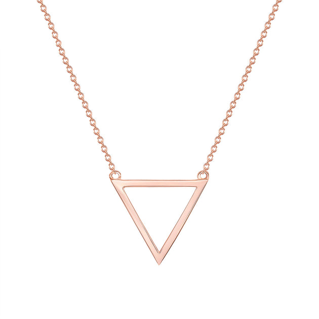 Rose gold best sale triangle necklace