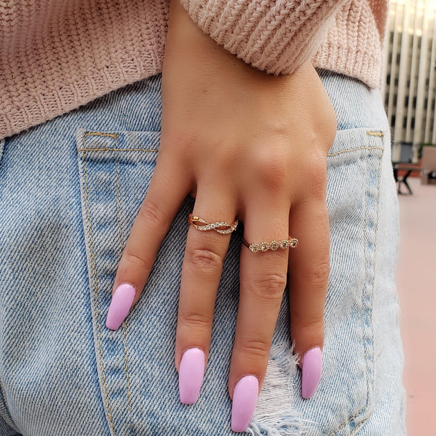 LEDODI Bezel Diamond Bar Ring - Image 4