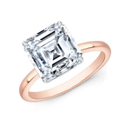 1.20 Ct. Asscher Cut Solitaire Ring Set H Color VS1 GIA Certified