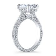4.30 Ct. Bellagio Radiant Cut Engagement Ring H Color VS1 GIA Certified