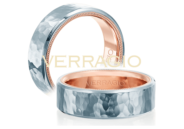 Hammered 14K Gold Band Comfort Fit by Verragio