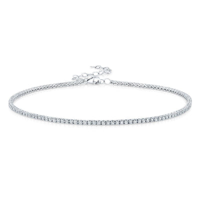 Tennis Choker Necklace 2.30 Ctw. Diamonds