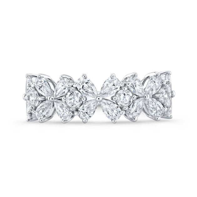 Fleur Diamond Band, Round & Pear Cut (1.40 Ctw.) - Image 3