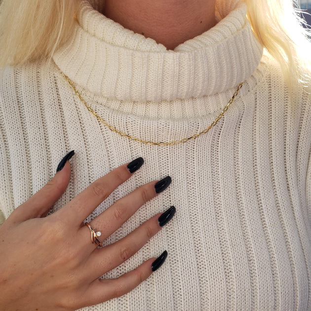 Link Chain 14K Solid Gold 2.1mm - Image 4