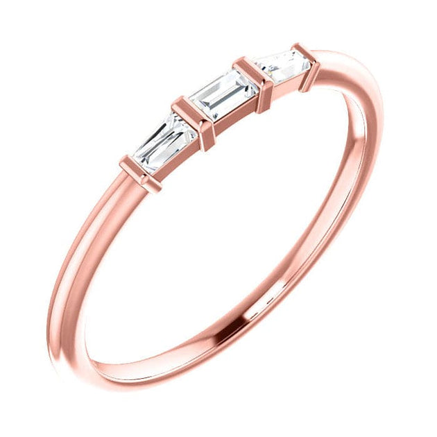 3 Stone Baguette Diamond Solitaire Ring - Image 4
