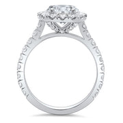 1.75 Ct. Round Halo Engagement Ring H Color VS2 GIA Certified 3X