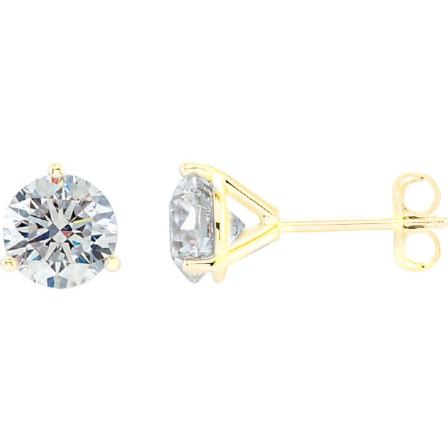 1/2 Carat Martini Diamond Stud Earrings - Image 3