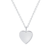 white gold dainty heart necklace