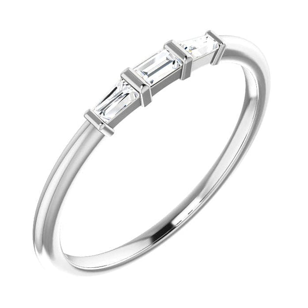 3 Stone Baguette Diamond Solitaire Ring - Image 3