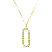 yellow gold open bar diamond necklace