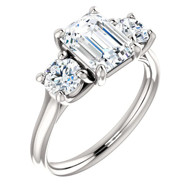 A guide to different diamond cuts for a three stone ring