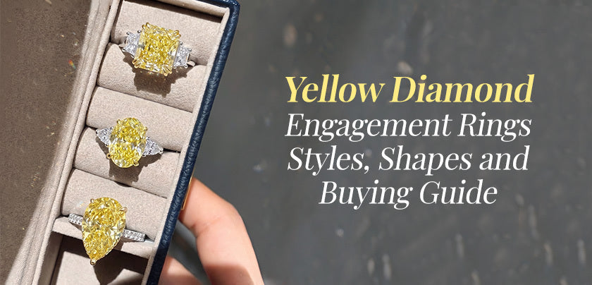 Yellow diamond engagement rings styles shapes and buying guide
