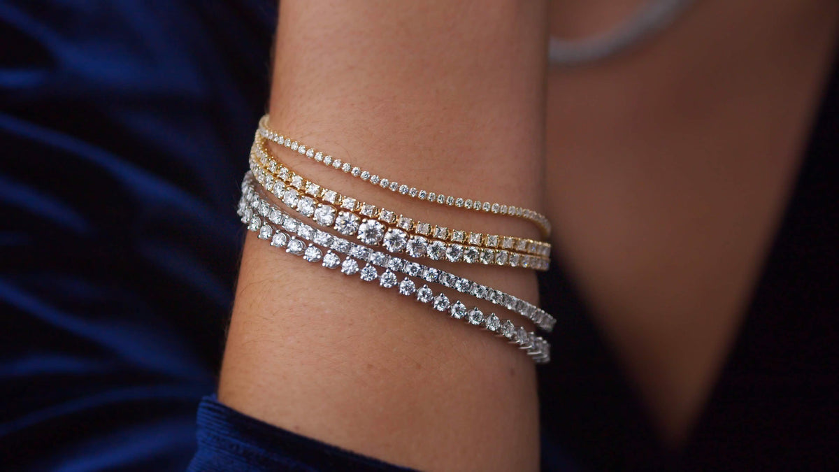 Lab grown diamond bracelets