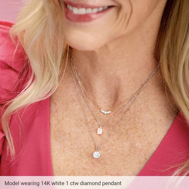 Lab grown diamond necklace