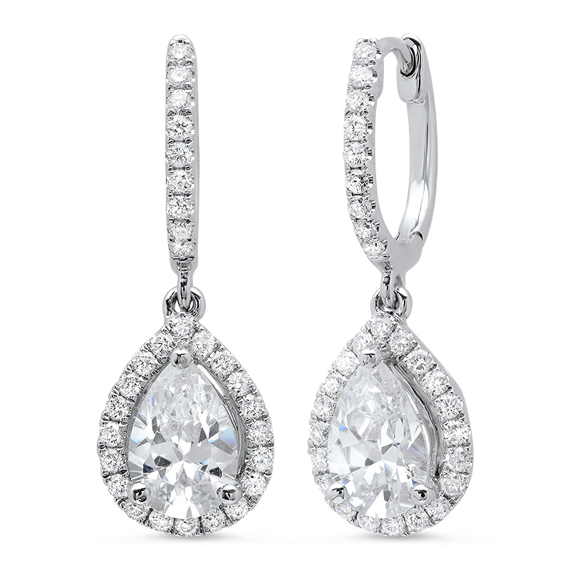 Diamond dangle earrings
