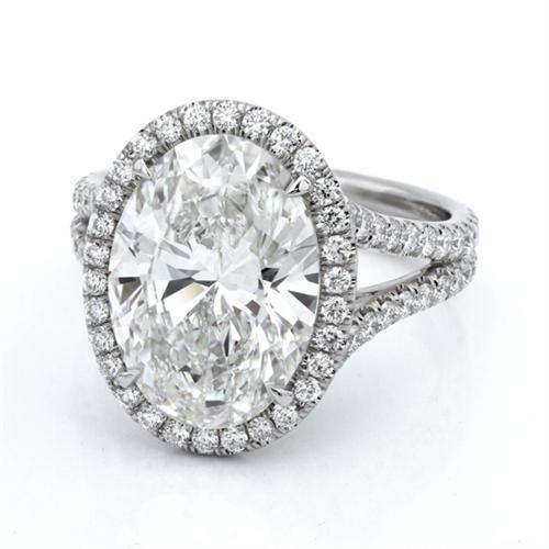Split shank oval engagement ring