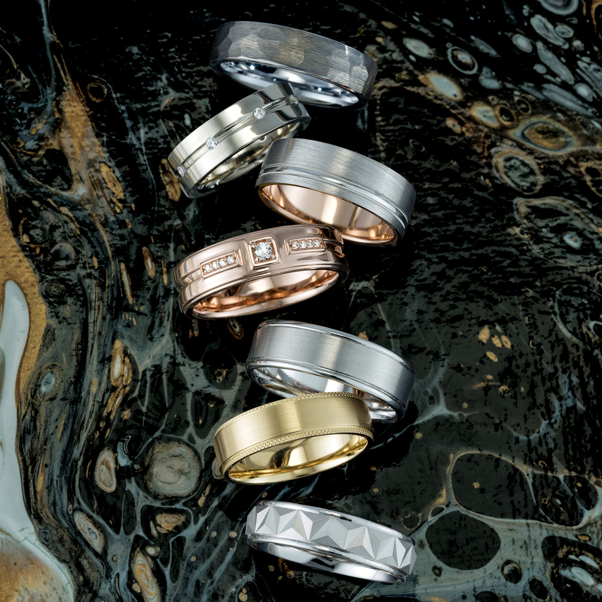 Men's diamond rings