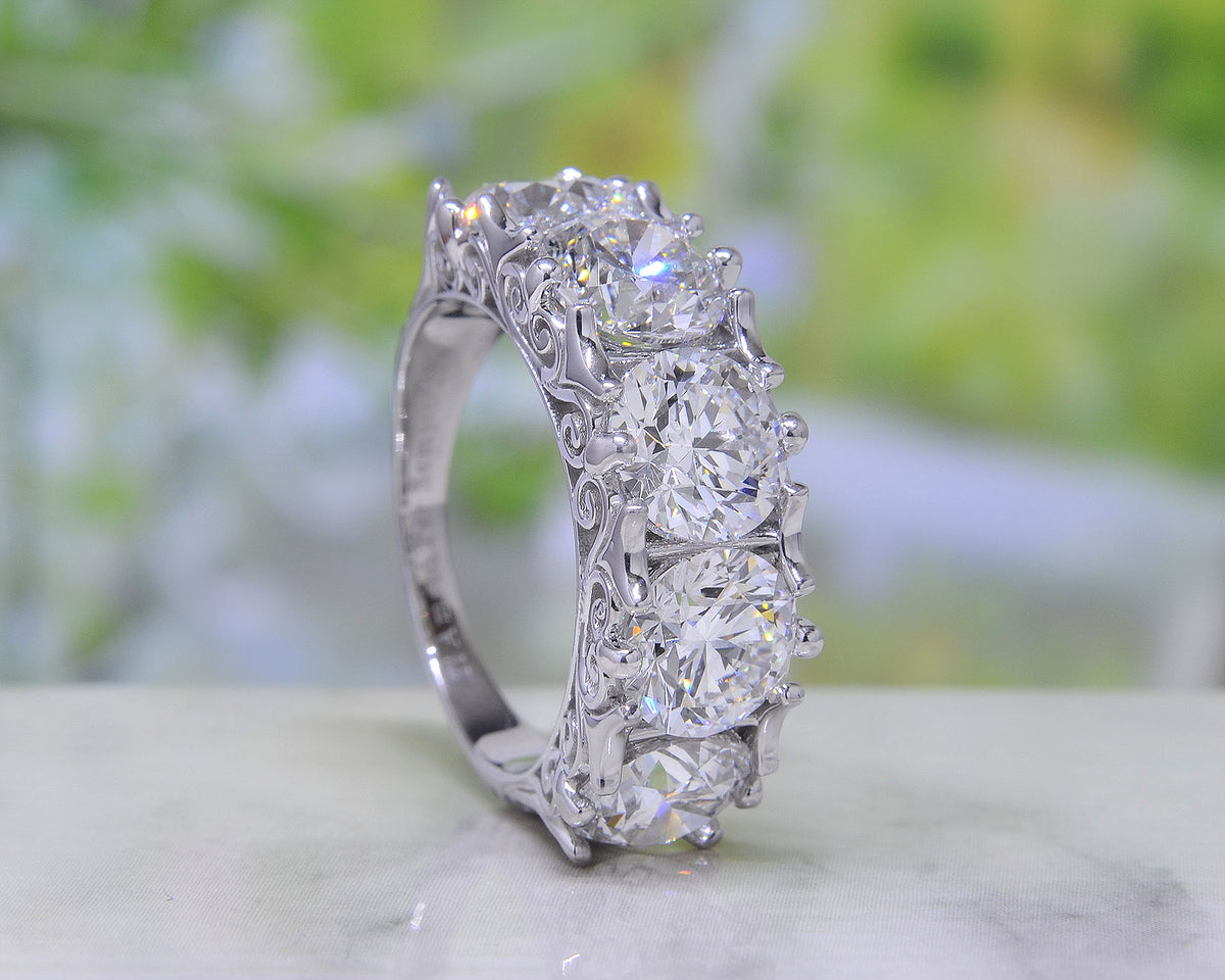 5 stone diamond rings