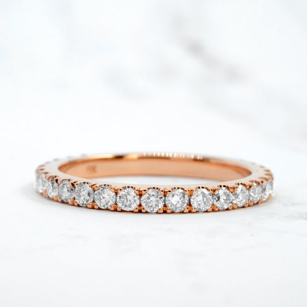 Natural Diamond Wedding Ring E/F/G Color VS1-VS2 Clarity