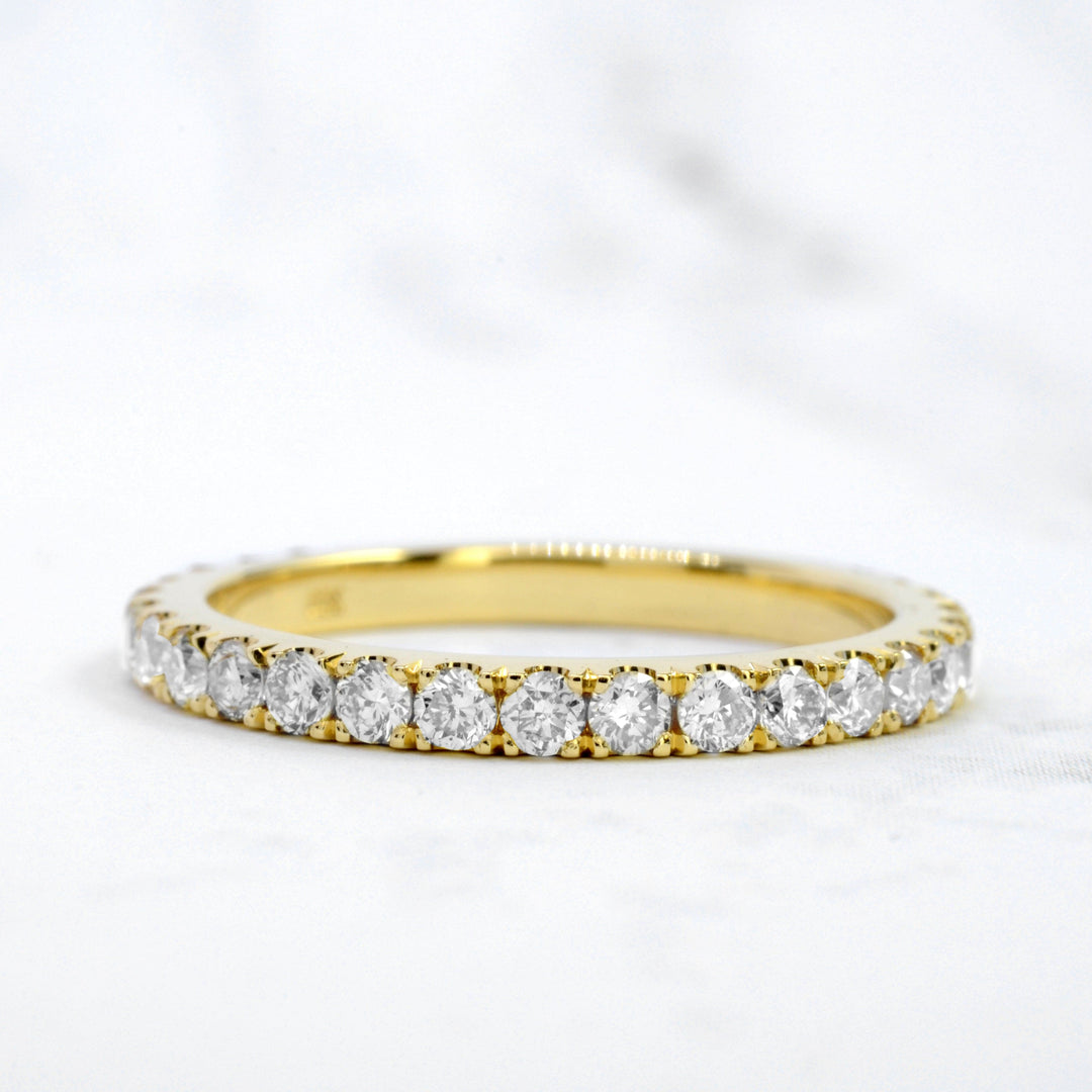 Natural Diamond Wedding Ring E/F/G Color VS1-VS2 Clarity