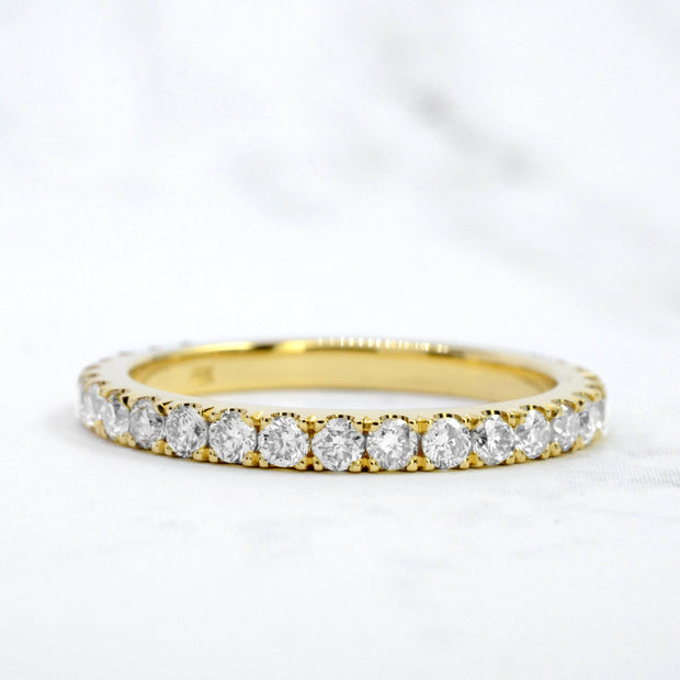 Natural Diamond Wedding Ring E/F/G Color VS1-VS2 Clarity