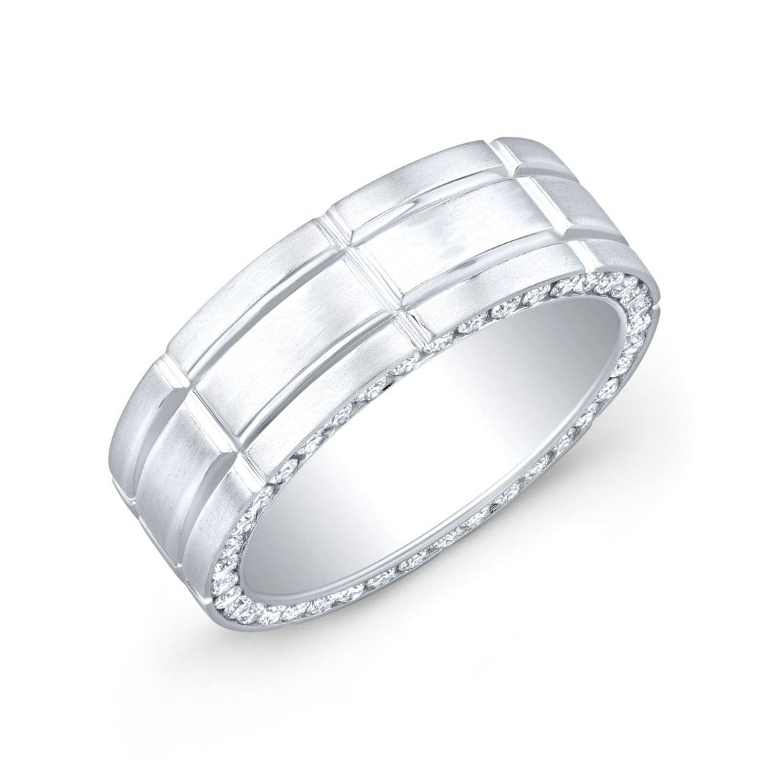 1.50 ctw Diamond Men's Band Grid Pattern