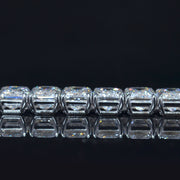 Lab Grown 46.5 Carat Emerald Cut Diamond Tennis Bracelet D,VS1 IGI Certified