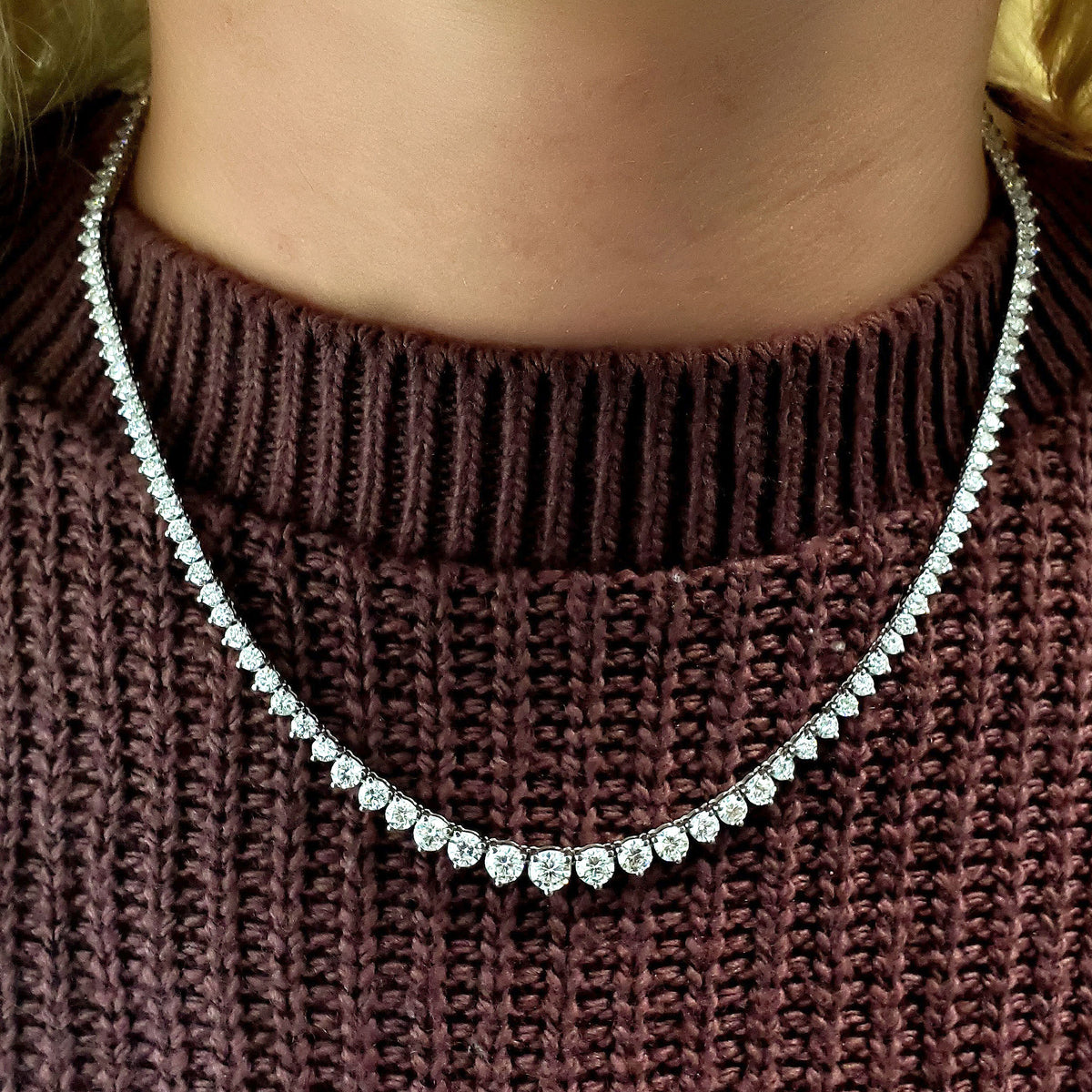 11 carats riviera tennis necklace