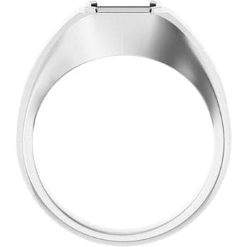 2.20 Ct. Emerald Cut Bezel Set East-West Men's Ring I Color VVS2 GIA Certified