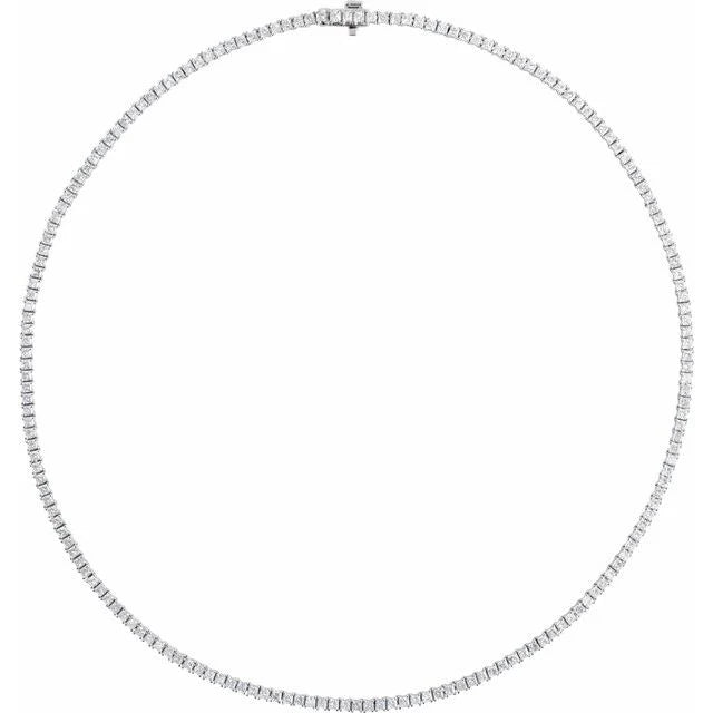 9 Carats Lab Grown Diamond Tennis Necklace