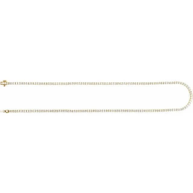 9 Carats Lab Grown Diamond Tennis Necklace