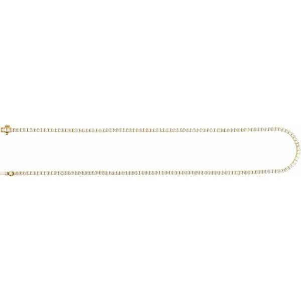 Lab Grown Diamond Round Cut Tennis Necklace