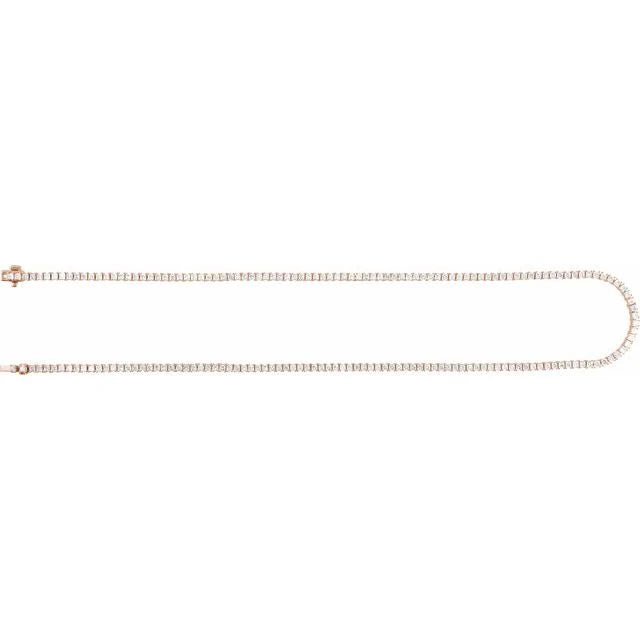 9 Carats Lab Grown Diamond Tennis Necklace